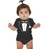 Baby Rock 'n Roll One-Piece, Tuxedo, Black, 0-3