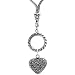 Ken Craft Sterling Silver Marcasite Heart Necklace