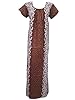 Kaftan Caftans Floral Printed Brown Lounger Wear Womans Dress L