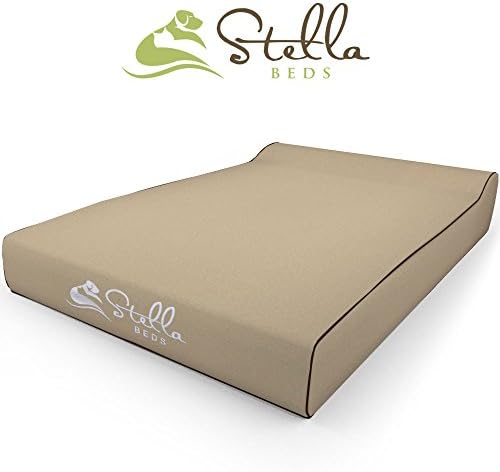 *Top Rated* 52"x34"x5" Orthopedic Premium Gel Memory Foam Pet Bed for Large Dogs By Stella Beds. Includes Two Top Covers and Waterproof Liner.