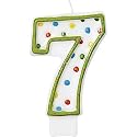 Number 7 Polka Dot Candle