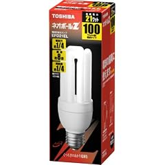 TOSHIBA ネオボールZ 電球形蛍光ランプ 電球100Wタイプ 電球色 EFD21EL