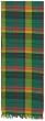 Durable Hand Woven 100% Cotton Colorful Green and Yellow Plaid Table Runners 12x72 Inches Set of Two