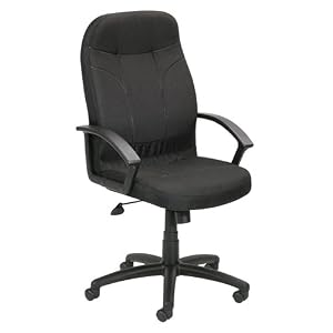 Boss High Back Fabric Chair, Black