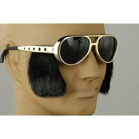 Elvis Rock n Roll Eye Glasses w/ Sideburns Costume Ac.
