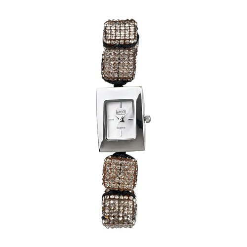 Damenmode Watch Grau Diamante Cube Ajustable Shamballa Style-Armband - 3020L-GY Damenmode Watch Grau Diamante Cube Ajustable Shamballa Style-Armband - 3020L-GY