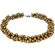 HinsonGayle Boho Collection 3-Strand Handpicked Chocolate Cultured Pearl Torsade Necklace (Sterling Silver)
