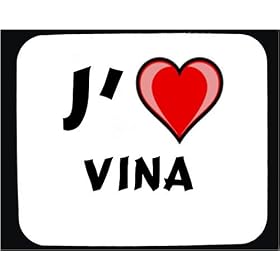 J'aime Vina tapis de souris d�cor�