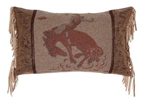 Western Bedding Ride M Cowboy Brown Bed Pillow