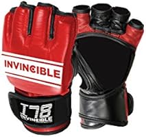 Invincible Ultimate MMA Combat Gloves , Large (Red/Black)