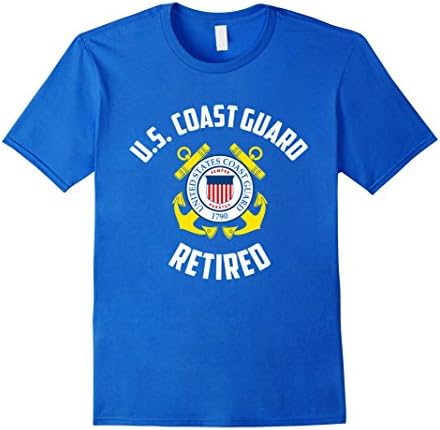 Men's U.S. Coast Guard retired - Cool U.S military T-shirt Small Royal Blue