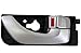 PT Auto Warehouse HY-2307P-RR - Inside Interior Inner Door Handle, Painted Silver - Passenger Side Rear
