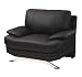 Global Furniture 9250N-BL-CH W/LEGS Wilcox Collection Bonded Leather Matching Chair, Black with Chrome Legs Global Furniture 9250N-BL-CH W/LEGS Wilcox Collection Bonded Leather Matching Chair, Black with Chrome Legs