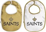 New Orleans Saints Newborn 6-9 mos. 2-Pc Team Bib Set