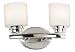 Tools & Hardware : Kenroy Home 3391 Bow Two-Light Sconce, Polished Nickel with White Globes