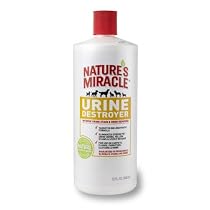 Nature's Miracle Urine Destroyer Formula Stain & Residue Eliminator, 32-Ounce Pour Bottle (P-5727)
