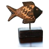 BlackBatikFishSculptureHomeDecor
