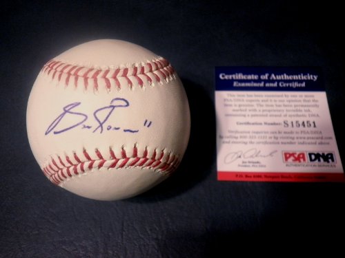 BEN REVERE Signed OML Baseball PSA/DNA Phillies Twins Autographed at Amazon.com