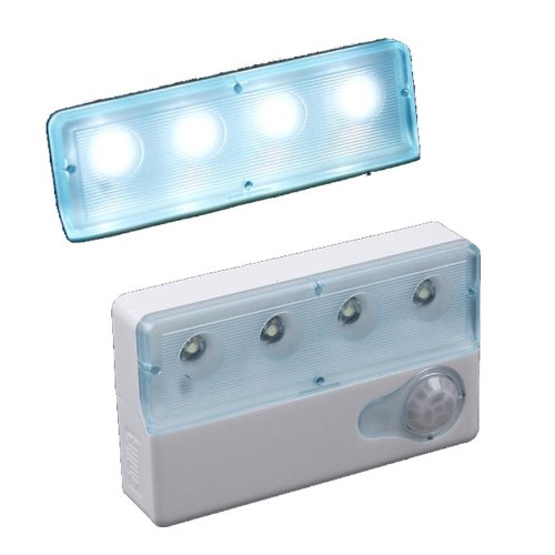 Andoer 4 PCS LED Dual-fenêtre infrarouge PIR détecteur de mouvement automatique léger