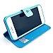 Deego PU Leather Magnet Flip Case with Kickstand and Card Holder for iPhone 6 (4.7-Inch) - Balloon and House Pattern
