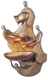 Vestaglia Indoor Wall Water Fountain, Burnished Gold