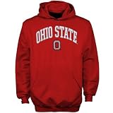 NCAA Ohio State Buckeyes Youth Scarlet Blue Tackle Twill Hoody Sweatshirt