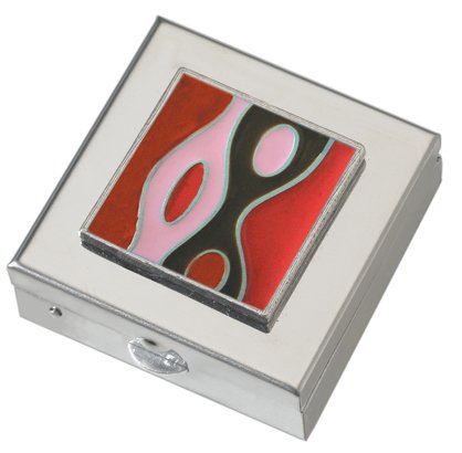 Roxy Small Pill Box - Polished w/Mirror
