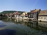 Ornans, River Loue, Doubs, Franche-Comte, France Photographic Poster Print by David Hughes, 18x24