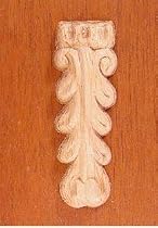 EMBOSSED WOOD APPLIQUE / ONLAY # 640 1 X 2 3/4