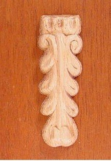 EMBOSSED WOOD APPLIQUE / ONLAY # 640 1 X 2 3/4