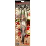 Charcoal Companion 13-Inch Nonstick Grilling Kabob Skewers, Set of 6 by 