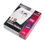 Avery 11535 Avery Direct Print 3-Hole Dividers f/IJ/Clr Lsr, 8-Tb, Letter, WE, 24 Sts/Pk