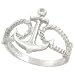 Sterling Silver Anchor Ring 9/16 inch (14 mm) long, sizes 4.5 - 10.5