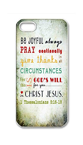 BlackKey Always be joyful never stop praying Snap-on Hard Back Case Cover Shell for iPhone 5 5G 5s -1533