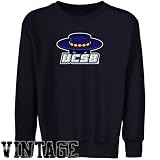 NCAA UC Santa Barbara Gauchos Youth Navy Blue Distressed Logo Vintage Crew Neck Fleece Sweatshirt