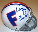Urban Meyer Autographed/Hand Signed Florida Gators Throwback Mini Helmet with 06 NATL CHAMPS Inscrip