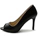 Ollio Women's Shoe Open Toe High Heel Basic Pump