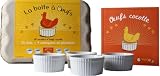 La bo&icirc;te &agrave; oeufs : 30 recettes d'oeufs cocotte, avec 4 ramequins en porcelaine