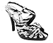 Pleated Zebra Criss-Cross Heel 8.5 BLKWHT