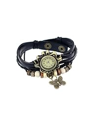 Fashion Accessories Trial Order New Quartz Fashion Weave Wrap Around Leather Bracelet Lady Woman Wrist Watch