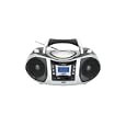 Naxa Portable MP3/CD Player with Text Display, AM/FM Stereo Radio, USB/SD/MMC Inputs (Silver/Black)