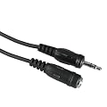 Hama 30449 Connectique Rallonge 1 Jack femelle st�r�o 3,52 mm / 1 Jack m�le st�r�o 3,52 mm 5 m