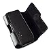 LG G4 Case with Belt Clip, Debin Premium Leather LG G4 Belt Clip Holster Case Pouch Cover Carrying Case with Belt Clip and Belt Loops For LG G4 phone (XL Size Fits LG G4 Phone perfectly with Otterbox Case / Lifeproof Case / Extended Battery Case / Thick Armor Hybrid Protector Case On) - Black