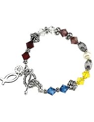 Sterling Silver Fishing for People Good News Bracelet