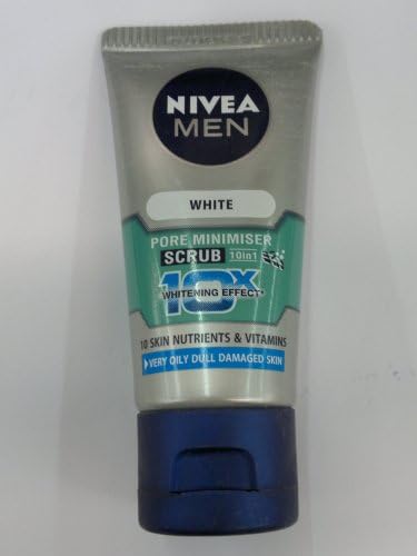 Nivea Men Pore Minimiser Scrub 10 in 1 10x Whitening Effect 50 Ml. (1.69 Oz.)