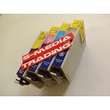 Produkt-Bild: 4 kompatible Druckerpatronen ersetzen Epson T1281, T1282, T1283, T1284, geeignet f&uuml;r EPSON Stylus SX125 / SX130 / S22 / SX420W / SX425W EPSON Stylus Office BX305F / BX305FW