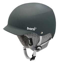 Bern Muse EPS Visor Helmet with Knit Liner - Women's Matte Grey w/ Grey Knit, L