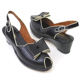Amazon.com: Re-Mix 'Gloria' Wedge (Black): Shoes : remix wedges shoes vintage gold