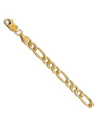 14k Yellow gold Leslies 6.25mm Flat Figaro Chain