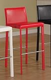 29 Inch Bar Stool in Red (Set of 2)